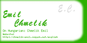 emil chmelik business card